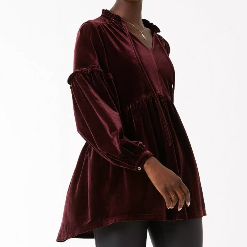 NWT FatFace velvet top